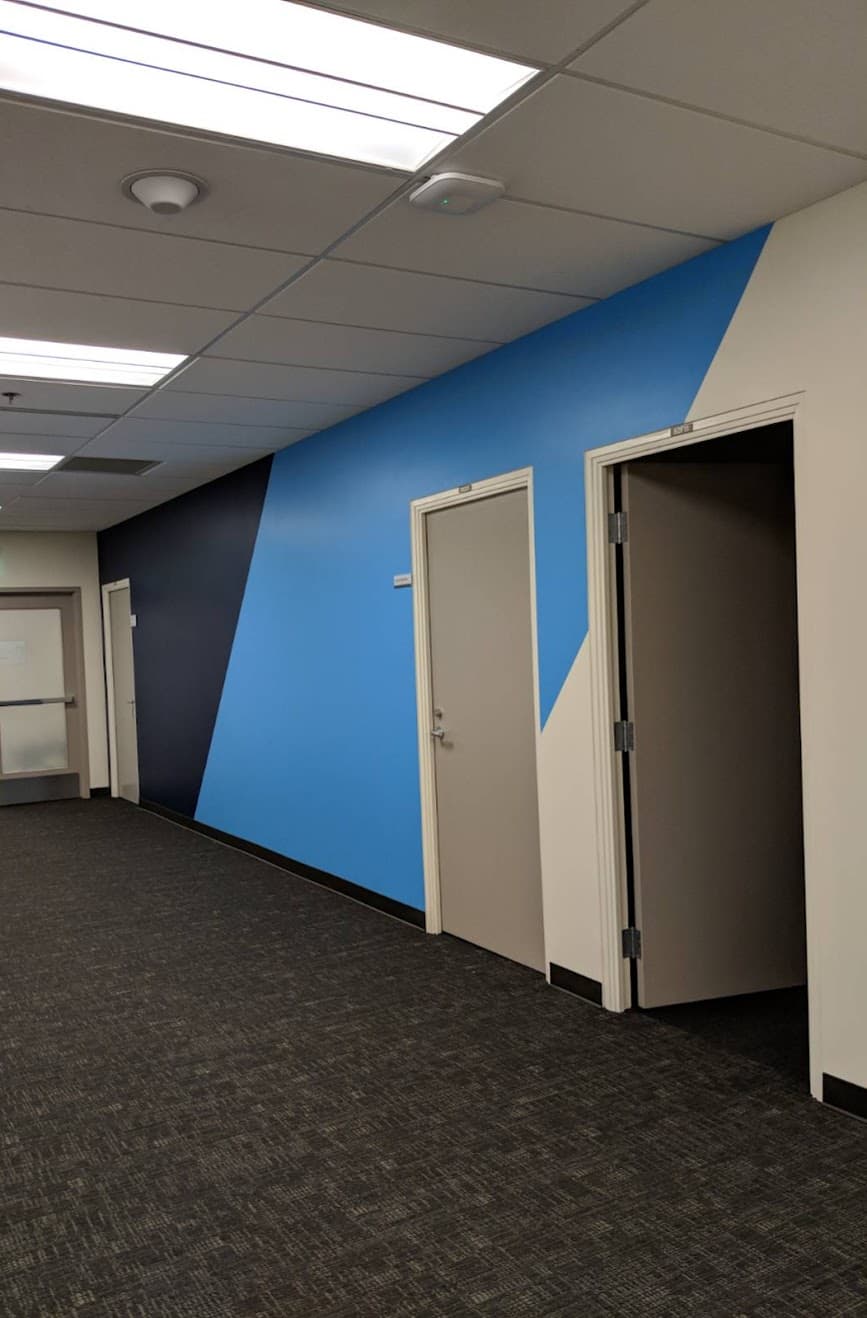 Finished interior painting project with designer wall color by Alltech Painting in Seattle