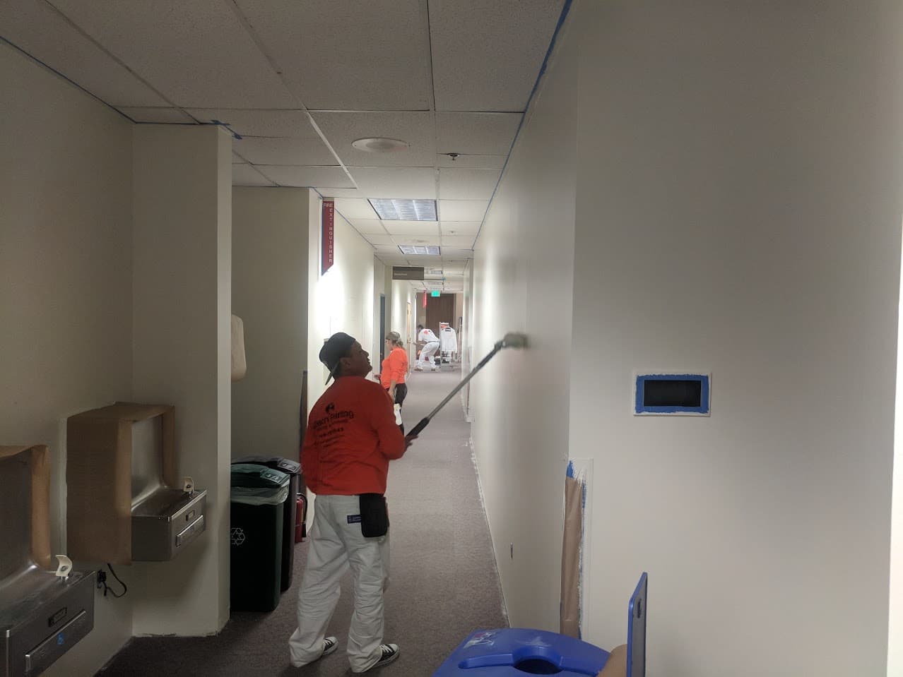 Finished commercial office interior painting project by Alltech Painting in Tukwila