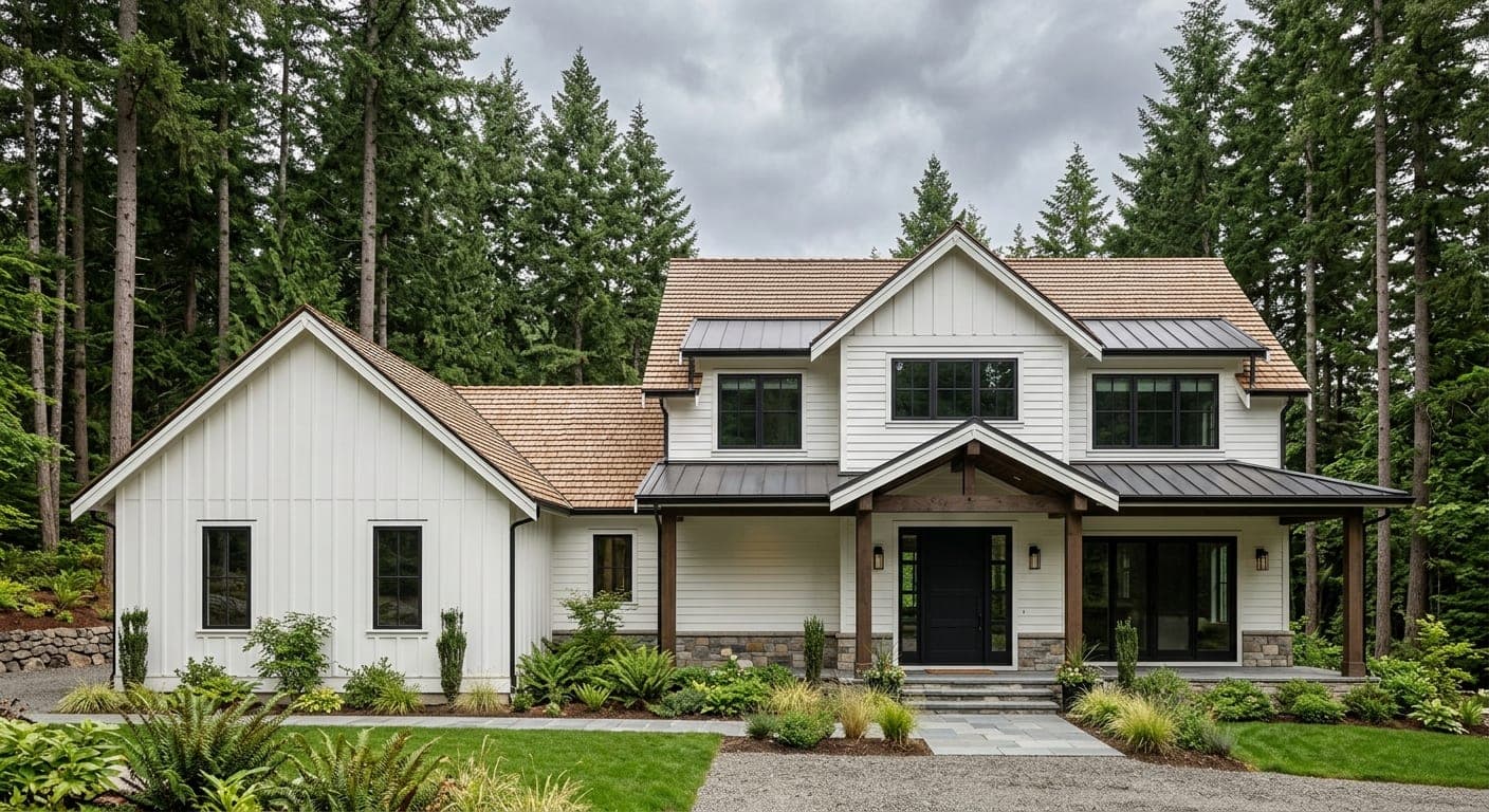 Finished residential siding and trim repaint by Alltech Painting in Kirkland