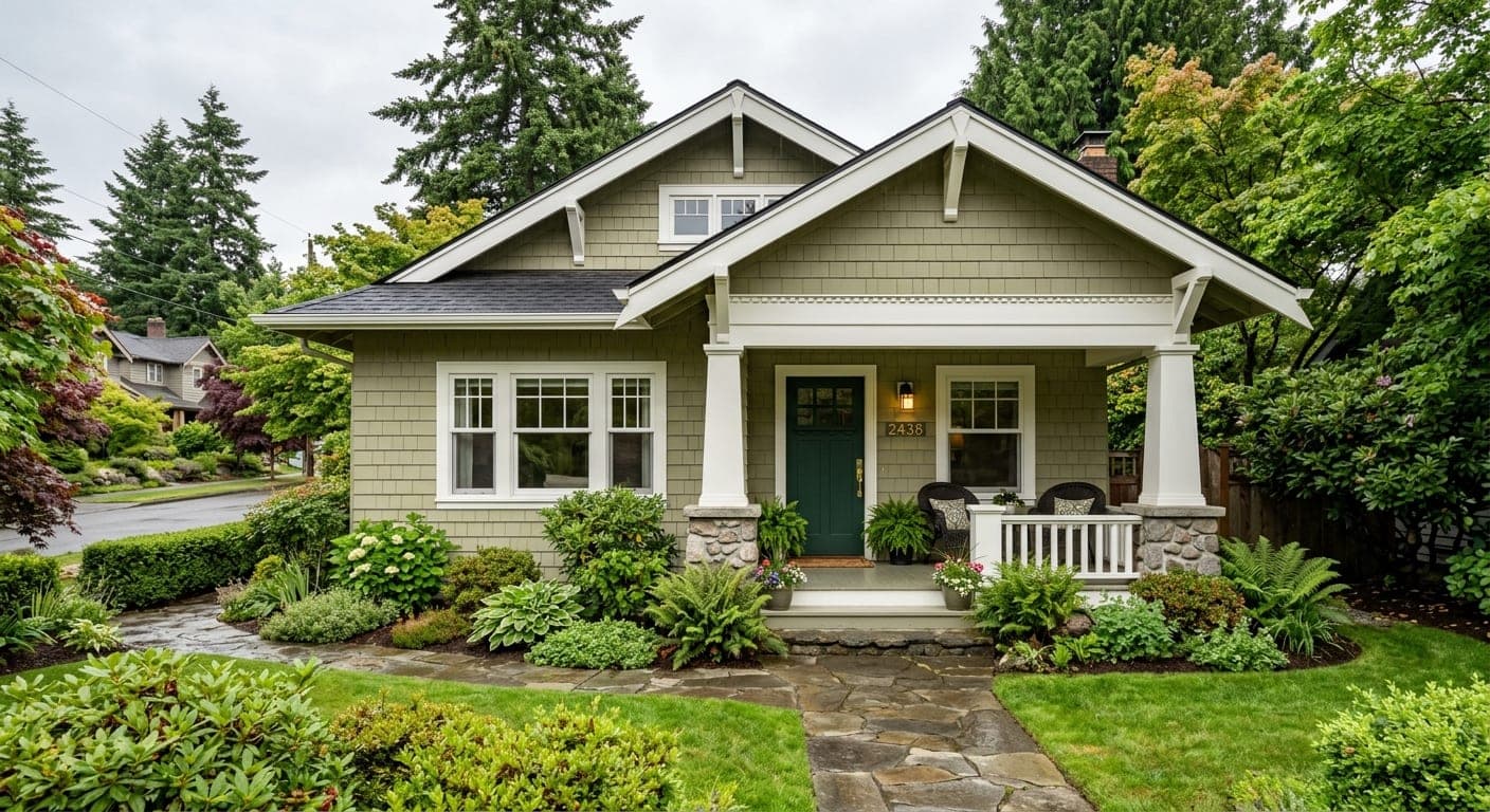 Finished front porch and exterior paintwork by Alltech Painting in Shoreline
