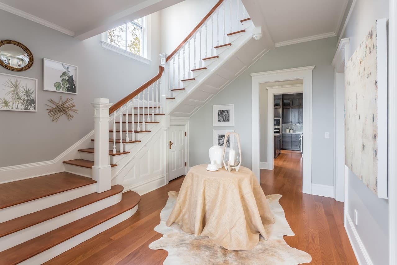 Finished stairway painting and specialty finish project by Alltech Painting in Redmond
